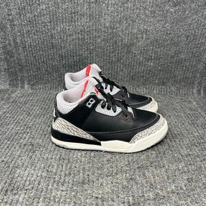 Nike Air Jordan 3 Retro OG Black Cement Fire Red Toddler TD Size 13C DM0966-010